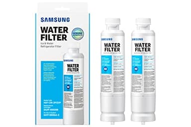 Samsung HAF-CIN-2P/EXP Genuine Refrigerator Water Filter, Reduces 99% of Harmful Contaminants for Clean, Clear Drinking Water, 6-Month Life, Easy Install, Pack of 2