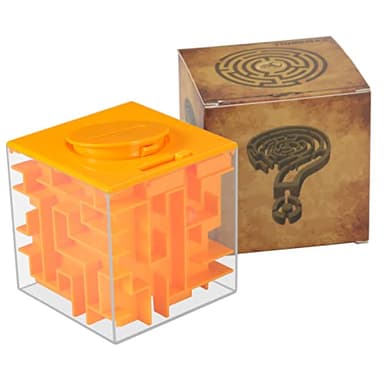 ThinkMax Money Maze Puzzle Box for Kids and Adults, Perfect Money Holder Maze Puzzle Gift Box (Orange)