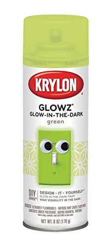 Krylon K03150 Glowz Glow-in-The-Dark Paint, Green, 6 Ounce, Aerosol
