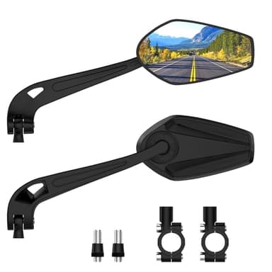 2PCS eBike Mirrors for Handlebar, 360° Adjustable Bike Mirror Handlebar Mount, HD Scratch Resistant Handlebar Rearview Mirror, Bike Accessories for Ebike Mountain Road Bike