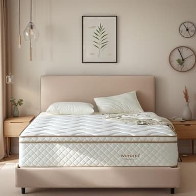 WUYOTRE Queen Size Mattress, 10 Inch Memory Foam Hybrid Mattress in a Box-Enhanced Support with Thicker Coils, CertiPUR-US Certified & Cooling Fabric - Back Pain Relief, Motion Isolation, Medium