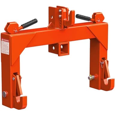 YITAMOTOR 3 Point Quick Hitch, 3000lbs 3-Pt Trailer Hitch Attachments with 2" Receiver Adaptation to Category 1 Tractor with 5 Level Adjustable Bolt