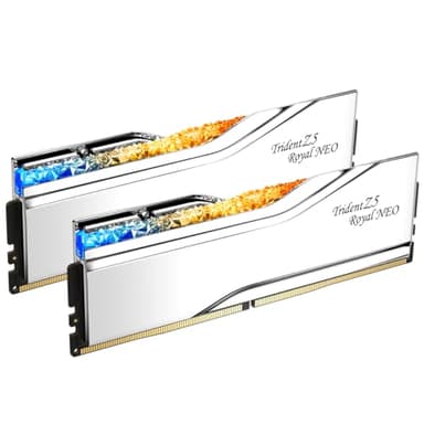 G.SKILL Trident Z5 Royal Neo Series DDR5 RAM (AMD Expo) 32GB (2x16GB) 8000MT/s CL38-48-48-128 1.45V Desktop Computer Memory U-DIMM - Silver (F5-8000J3848H16GX2-TR5NS)