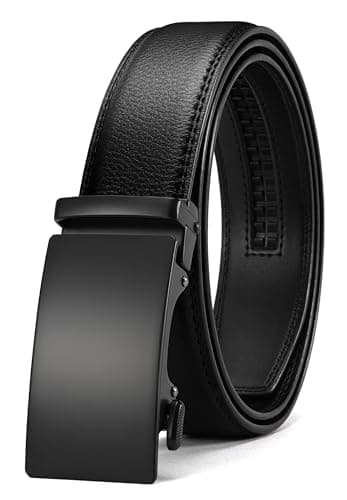 CHAOREN Mens Belt - Mens Ratchet Belt Leather 1 3/8" for Dress Pant - Micro Adjustable Belt Fit Everywhere