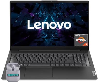 Lenovo V15 G4 Business Laptop Computer, 15.6" FHD Display, AMD Ryzen 7 7730U Processor, Windows 11 Laptop 40GB RAM 2TB SSD, SageNova Earphones, Black