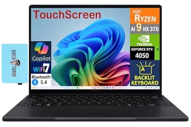 ASUS ProArt PX13 (Replace P16) 2-in-1 AI Laptop 13.3" Touch OLED 3K 500 nits Display (Ryzen AI 9 HX 370, RTX 4050, 32GB LPDDR5X, 1TB SSD, Backlit KYB, WiFi 7, BT 5.4, Win11H) w/DKZ USB Port Expander