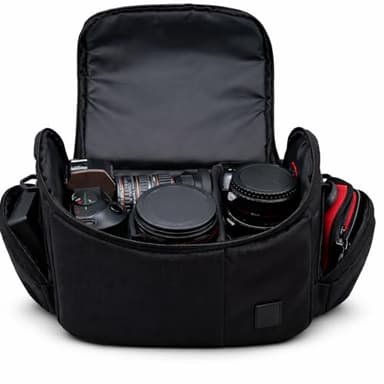 Large Padded Camera Bag with Shoulder Strap – DSLR & Mirrorless Camera Carrying Bag, Lightweight Protective Crossbody Camera Bag