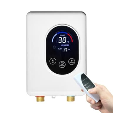 ECOTINYMACH Tankless Water Heater Electric 110V, 5500W Instant Water Heater Under Sink, Conversion Between Fahrenheit and Celsius, Remote Control