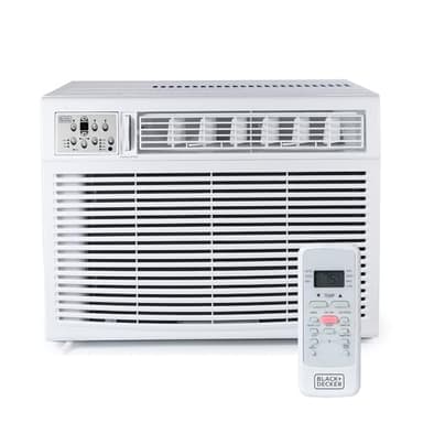 BLACK+DECKER Window or Through The Wall Air Conditioner 18000 BTU, AC Window Unit Cools Up to 1000 Square Feet, Window AC Unit with Remote Control, 3 Cooling Speeds and Fan Only, BD18WT6, White
