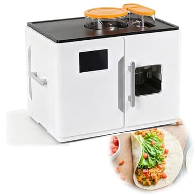 Fully Automatic Roti Maker Machine, Makes 8 Chapati, Tortilla, Pancake, Pita Flatbreads at Once Easy One-Touch Operation for Perfect Indian Flour, Home and Commercial Use