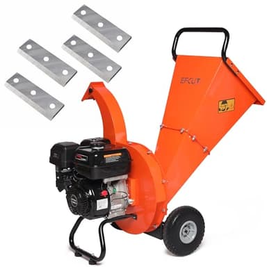 EFCUT C40 Wood Chipper 4" inch Max + Replacement Blades 4 Pcs [Exclusive Bundle Deal]