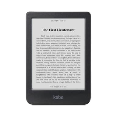 Kobo Clara BW | eReader | 6” Glare-Free Touchscreen with ComfortLight PRO | Dark Mode Option | Audiobooks | Waterproof | 16GB of Storage | Black