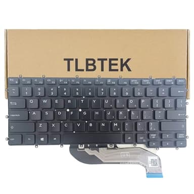 TLBTEK Backlight Keyboard Replacement Compatible with Dell Latitude 7400 2-in-1 Series Laptop