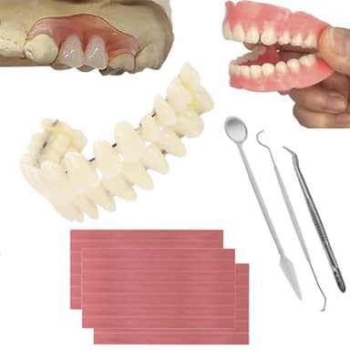 DIY Denture Kit,Making Partial dentures and Full dentures kit ， Simple and Convenient, Create The Perfect Smile at Home -R40T