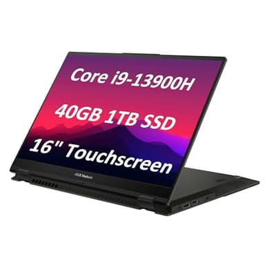 ASUS Vivobook S 16 Flip 2-in-1 Laptop (16" FHD+ Touchscreen, Intel 14-Core i9-13900H, 40GB RAM, 1TB SSD) for Creator, Photographer, Designer, Backlit Keyboard, 1080p IR Webcam, Win 11 Pro w/Copilot