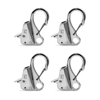 Sebnux Quick Release Boat Fender Clip Boat Bumper Clip (4, Silver)