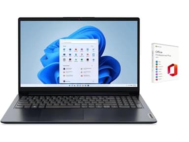 Lenovo Ideapad 1 15.6" FHD Laptop | AMD R3 7320U(Beat i5-1035G1) | 8GB RAM DDR5 | 256GB SSD | Intergrated Graphics | HDMI | Windows 11 Pro | Bundle with Office 2021