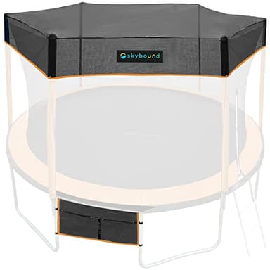 SkyBound Recreational Trampoline Cover - Tent for 15ft Round Outdoor Trampoline - Heavy Duty Sun Shade Covers for Straight-Pole Round Trampolines - Only Includes Top Cover and Shoe Bag (Orange)