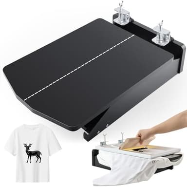 Caydo Screen Printer, 1 Color 1 Station Silk Screen Printing Press, Unique Hinge Design Wood Screen Printing Table for T-Shirt DIY Printing and Screen Printing Beginners(Screen Frame Not Included)