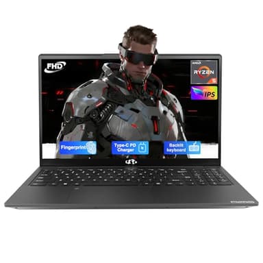 NIMO 15.6'' IPS FHD Laptop, 32GB RAM 1TB SSD AMD Ryzen 5(Beat i5-1135G7, 4 Cores Up to 3.7GHz) Student Computer with 65W Type-C, 2 Years Warranty, Fingerprint, Backlit Keyboard, BT5.2, for Home
