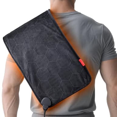 InVarme Extra Hot Heating Pad: 2X Graphene Max 160℉ Electric Heating Pad for Back Neck Shoulders Leg - Fast Deep Relief for Men from Chronic Pain in Winter - 4H Auto Off 12" x 24"