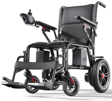 Serianie Electric Wheelchairs for Adults, Lightweight Electric Wheelchair, Foldable Travel Motorized Wheelchairs for Seniors, Folding Portable Mobility Scooter, Compact Fold Power Wheelchair