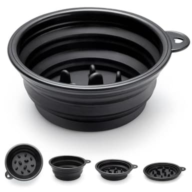 SPOSAFE Foldable Shaving Soap Bowl – Portable, Easy-to-Carry Shaving Soap Cup for Wet Shave, Travel Shaving Lather Bowl/Shaving Mug Compatible with Shave Cream & Soap for Men (Black)