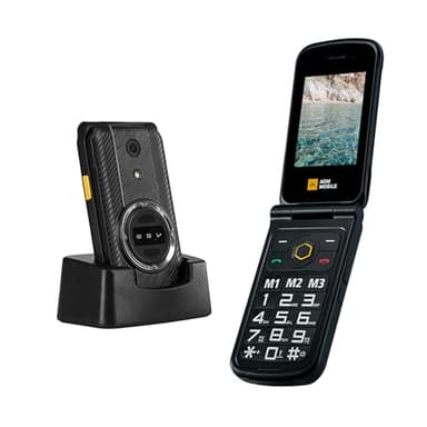 AGM M8 Rugged Basic Flip Phone, 4G Feature Cell Phone, Simple Mobile Phones, Waterproof | Drop-Proof, SOS Side Key, Speed Dial, 104dB Powerful Speaker, Large Keypad&Fonts, Dual SIM, for T-Mobile ONLY