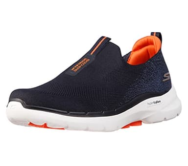 Gowalk 6 - Stretch Fit Slip-On Athletic Performance Walking Shoe Navy/Orange