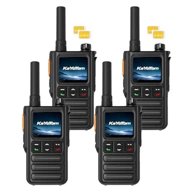 Lifetime Free Rapid GPS Unlimited Range Global Walkie Talkies – Long Range Two Way Radio, IP65 Waterproof, AI Noise Cancellation for Nationwide Outdoor, Logistics, Road Trips & Family (4-Pack)