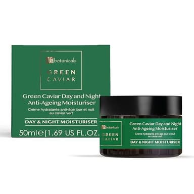 Dr Botanicals Green Caviar Day and Night Anti-Ageing Moisturiser 50ml - Unlock the Secret to Youthful Vitality | Anti Wrinkles, Improves Fine Lines, Nature's Finest Blend for Radiant, Rejuvenated Skin