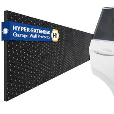 Garage Planet H1 Garage Wall Protector Car Door Wall Protector, Tool-Free, Designed in Australia (Black, 2 Pack)