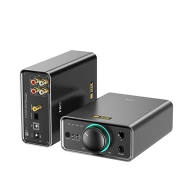 FiiO K7 Full Balanced HiFi DAC Headphone Amplifier AK4493S*2, XMOS XU208 PCM384kHz DSD256,USB/Optical/Coaxial/RCA Inputs, 6.35mm/4.4mm Output (Titanium)