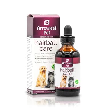Arrowleaf Pet Hairball Care by NaturPet Inc | Digestive Support for Cats and Dogs | Hairballs, Constipation, Intestinal Discomfort | 100mL Herbal Tincture