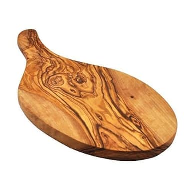 Naturally Med - Olive Wood Garlic Chopping/Cutting Board
