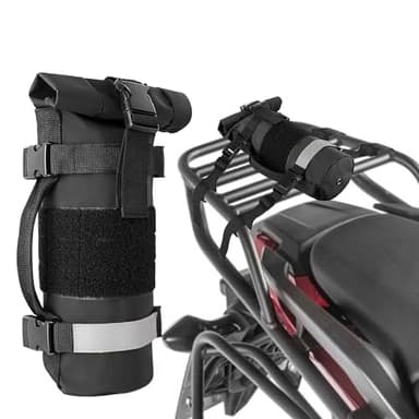 Rexmica Fuel Bottle Holder for 30 oz Fuel Bottle, Fuel Bottle Pouch Bag Fit for Mounting on Motorcycle or on MOLLE Bag Backpack, Black (Patented Design), RM01001