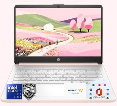 HP Ultrabook Laptop with Copilot AI & Office 365 • Intel High Performance CPU • 8GB RAM • 1.3TB Storage (320GB SSD and 1TB OneDrive) • Windows 11 w/o Earbuds