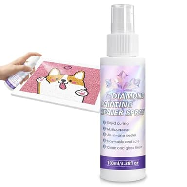 Diamond Painting Sealer Spray, Quick-Drying Diamond Art Sealer for Instant Protection & Enhanced Shine, Long-Lasting Hold for Your Art, Prevents Dust & Fall-Off, Easy Application