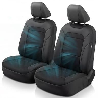 GIANT PANDA Air Cool Mesh Truck Car Seat Cover Custom Fit Chevy Silverado & GMC Sierra 1500 2500 3500 2007-2026 Crew Extended Double Cab,Breathable Cooling Seat Protector(Black)