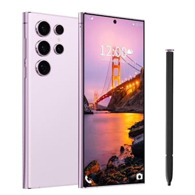 I24 Ultra Unlocked Phone,Built in Pen The Phone,Smartphone Battery 6800mAh 6.8" HD Screen,Android 14 16+512GB with 128GB Memory Card Cell Phone,5G/Face ID/Fingerprint Lock/GPS (Purple, 16+512GB)