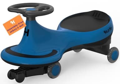 Hurtle Swing Ride On Car, Wiggle Car Toy for Kids, No Pedals, Batteries or Gears, Safe Toddler Ride On Toy with Twist & Go Motion, for Indoor & Outdoor Use, Suitable for Kids Above 2 Years, Blue