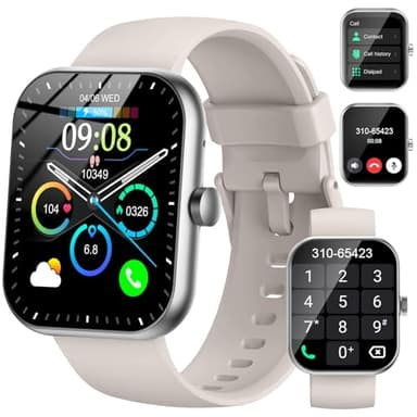 Smart Watch (Answer/Make Call), 2025 New Smartwatch for Men/Women, 1.96" Fitness Watch with 112 Sport Mode/Pedometer/Calories/Sleep/Heart Rate Monitor, IP68 Waterproof Fitness Tracker for Android iOS