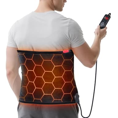 Heating Pad for Back Pain Relief: 2X Graphene Extra Hot 160℉ Electric Heating Pad for Back Lumbar Hips - Deeper Relieve Stiffness for Dad Mom - 12" x 44" 4H Auto Off & 8 Heat Settings