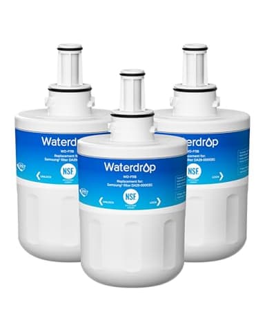 Waterdrop Replacement for Samsung DA29-00003G, DA29-00003B, DA29-00003A, Aqua-Pure Plus, HAFCU1, RFG237AARS, FMS-1, RS22HDHPNSR, RSG257AARS, WSS-1 Refrigerator Water Filter, 3 Filters