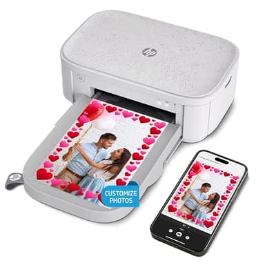 HP Sprocket Studio Plus 4x6 Wireless Instant Photo Printer, 10 Sheets + Cartridge, Wi-Fi, Premium Dye Sublimation, Compact Home Use, Prints Vibrant Color Pictures, Editing App for Creative Photos