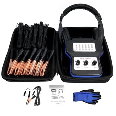 KTTOOL Chassis Ears Automotive Engine Noise Finder, 6 Channel Car Sound Detector Tester Tool Set, Electronic Stethoscope Diagnostic Kit with Headphones