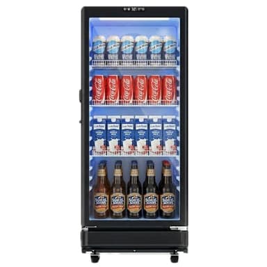 Vivacool 6 Cu.Ft Commercial Refrigerator, Beverage Refrigerator Cooler with Glass Door, Lock & Adjustable Shelves, Quiet Frost Free for Bar Office Home, ETL Listed