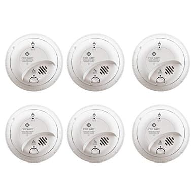 First Alert BRK SC9120B-6 Hardwired Smoke and Carbon Monoxide Detector (CO) with Battery Backup. 6-Pack , White