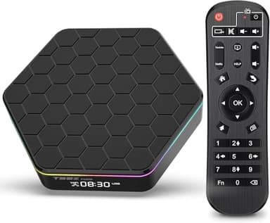 T95Z Android TV Box 2025, 6k/3D HD Tv Box H618 Quadcore 4GB RAM 32GB ROM 2.4G/5.0G Dual WiFi & BT 5.0, Android 12.0 Box Support Multi-Lingual with LAN Ethernet 100M for Movie Game etc.