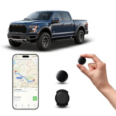 Mini GPS Tracker for Vehicles – Hidden Magnetic Car Tracker Device, Real-Time GPS Tracking for Kids, Car, Pets, No Monthly Fee, Works with Apple Find My, Vehicle Locator, No SIM Required (Glossy)